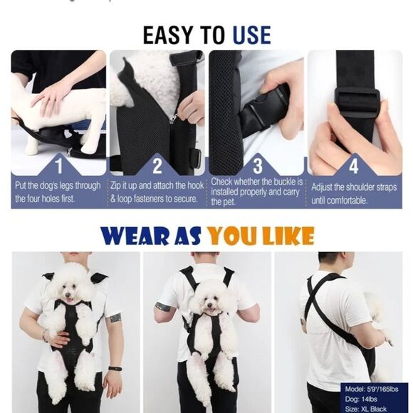 Black Dog Carrier Backpack - Picture 6 of 9